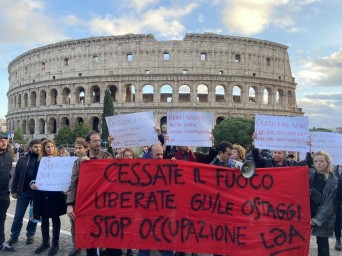 Ebrei per il cessate il fuoco. Protesta a Roma