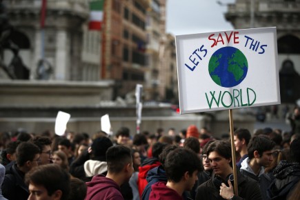 Manifestazione contro il global warming. 
